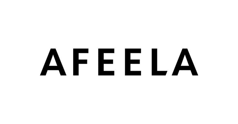 Afeela logo in a sleek, minimalist font representing Sony and Honda's innovative electric vehicle brand.